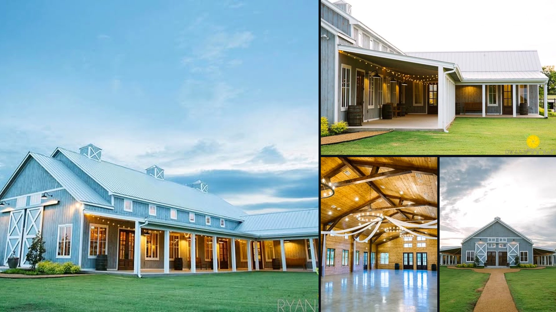 Bella Terra Venue collage in Gunter Texas event barn and grounds