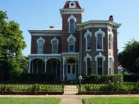 Historic streetscape on West Sears Street in Denison, Texas