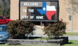 Welcome to Howe Texas roadside welcome sign