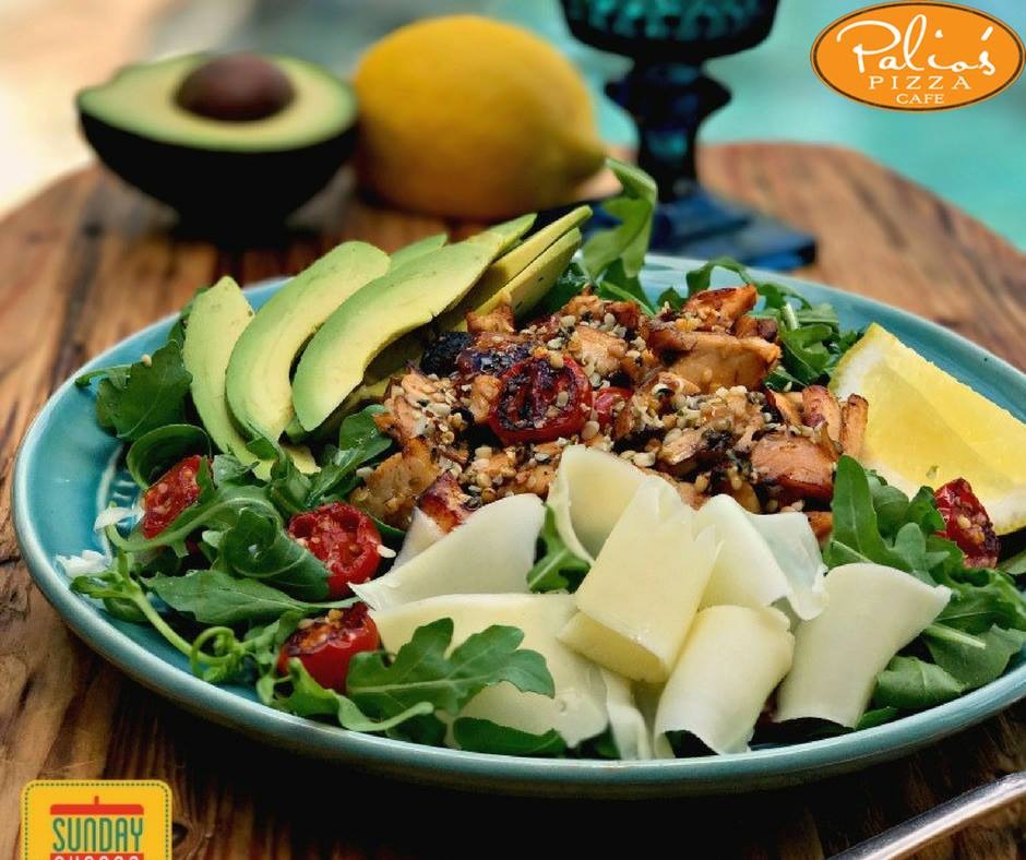 Grilled chicken avocado salad at Palio's Pizza Cafe Howe